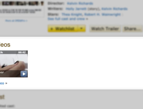 How to get a trailer video on your IMDb page